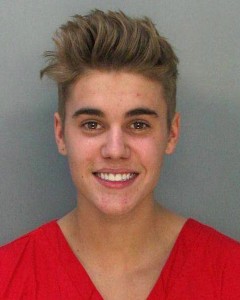 Booking mugshot of Justin Bieber, following his arrest early Thursday morning, January 23, 2014. (Miami Beach Police Department via Miami Herald/MCT).