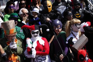 Fans dress like their favorite superheroes and villans at the Long Beach Comic-Con at the Long Beach Convention Center on Sept. 27, 2014. (Genaro Molina/Los Angeles Times/MCT)