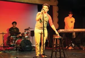 Andres Hernandez, lead singer of “Thanks” along with Brett Gilbert and Ross Fiol perform songs from their new album.