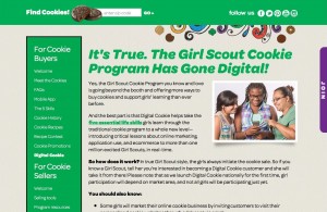 The Girl Scout webpage introduces their new online ordering system for Girl Scout Cookies. Photo from www.girlscoutcookies.org.  