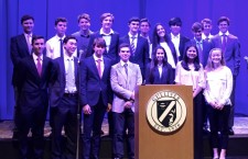 The students participating in the event pose for a picture to commemorate the success of the event. Photo by Robert Burns.