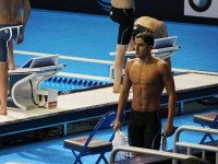 Junior Miguel Cancel competes in the 400-meter IM at the 2016 USA Swimming Olympic team Trials on June 28, hosted in Omaha, Nebraska. Countless hours of training led to his successful 33rd place finish. Photo by Miguel Cancel Sr.